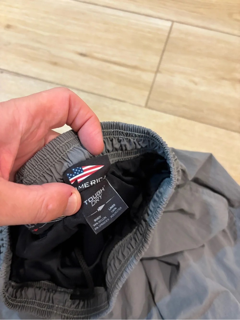 GORUCK Mens Swim Trunks Gray Built in USA Built Tough Size XXL Tough Dry